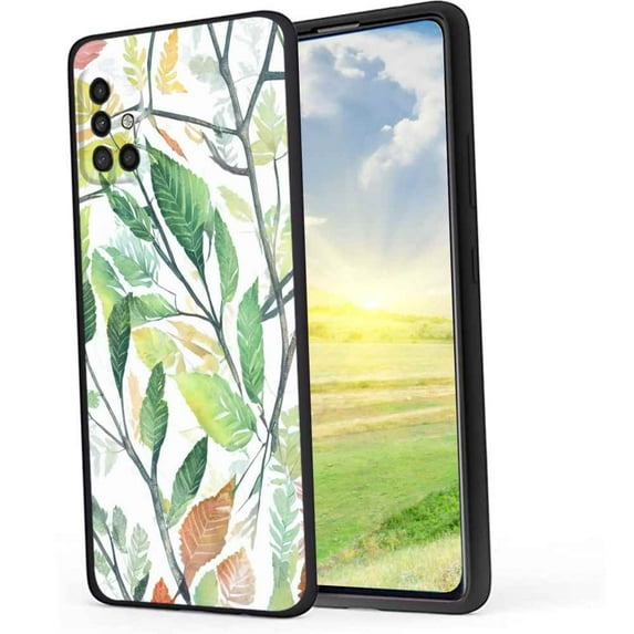 Compatible with Samsung Galaxy A51 4G Phone Case, Leaves-38 Case Men Women, Flexible Silicone Shockproof Case for Samsung Galaxy A51 4G