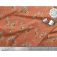 thumbnail image 3 of Soimoi Crepe Silk Fabric Deer Animal Printed Fabric 1 Yard 42 Inch Wide, 3 of 3