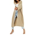 thumbnail image 3 of Women'S Oversized Long Cardigan Open Front Duster Sweater Cardigan Khaki S, 3 of 9