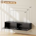 thumbnail image 3 of HOMCOM Floating TV Stand with Storage for 45, 55, 65in TVs, Black, 3 of 10