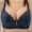 Dark Blue, variant on Summer Sports Bras for Women Solid Color Women's Daily Adjustable Underwear Gathered Thin Bra No Underwire 36-46