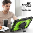 thumbnail image 4 of XYX For Lenovo Tab M8 4th Gen Case 8 inch 2024/2023, 360 Rotating Shockproof Cover with Stand, Screen Protector, Shoulder Strap, Lime PC, 4 of 7