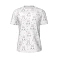 thumbnail image 6 of Rocae Heart Rabbit for Men's Mesh Quick-Dry Short Sleeve Workout T-Shirt,Mens Crew Neck Tee Lightweight Soft Classic T Shirts 6X-Large, 6 of 9