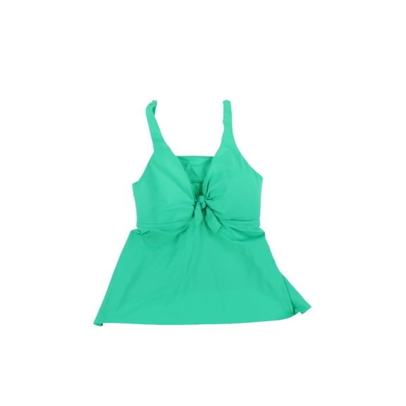 Becca Etc Women's Plus Size Tankini Swim Top Swimsuit Green 1X New