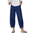 thumbnail image 2 of Loose Jeans Look Women Pants Petal Hem with Pockets Outdoor & Travel, 2 of 6