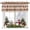 Brown, variant on Christmas Valances for Windows Farmhouse Kitchen Curtains Valances Rod Pocket Valance Curtains for Windows Winter Xmas Tree Country Natural Green Forest Window Valances for Bathroom Bedroom 54"x18"
