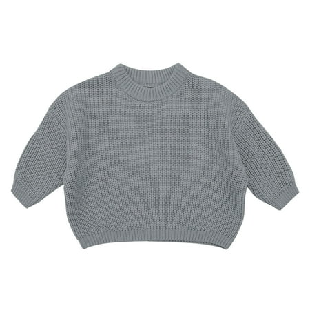 

Toddler Boy s Girl s T Shirts Sweater Oversize Pullover Cotton Baby Kitted Jumper Kids Clothing Size 3-4T