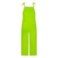thumbnail image 4 of QATAINLAV Womens Casual Sleeveless Jumpsuits Loose Linen Adjustable Strap Romper Wide Leg Solid Color Long Pants Overalls 2024 Summer Playsuits, Mint Green, L, 4 of 6