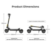 Ausom F1 MAX off Road Electric Scooter for Adults, 1400W Dual Motor, 62 Miles Range, 45 mph Speed, 72% Uphill, E-ABS & Hydraulic Brakes, NFC Lock, Foldable E-Scooter with Lightings