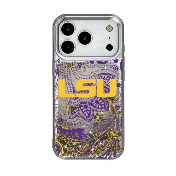 LSU Tigers iPhone Glitter Paisley Design Case