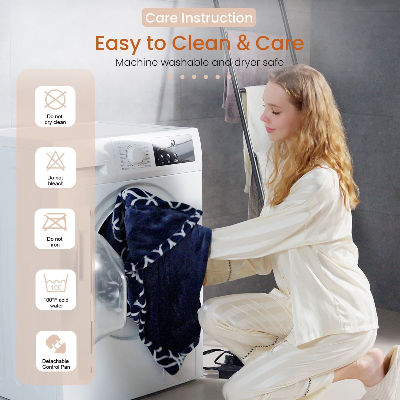 Heated Throw Blanket Electric Blanket with Built-in Button Controller 50"x60" One-Touch Ultra Cozy Soft Warm 4 Heat Levels & 4 Hours Auto-off Overheat Protection