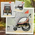 thumbnail image 3 of Aosom Child Baby Bike Trailer Kids 2 Seater, Bike Stroller Toddler, Red, 3 of 9