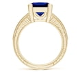 thumbnail image 2 of ANGARA Lab Grown 3.75 Ct Square Cut Blue Sapphire Ring for Women in 14K Yellow Gold (Size-9mm) | September Birthstone, Anniversary, Jewelry Gift for Women | Lab-Grown Blue Sapphire Ring, 2 of 8
