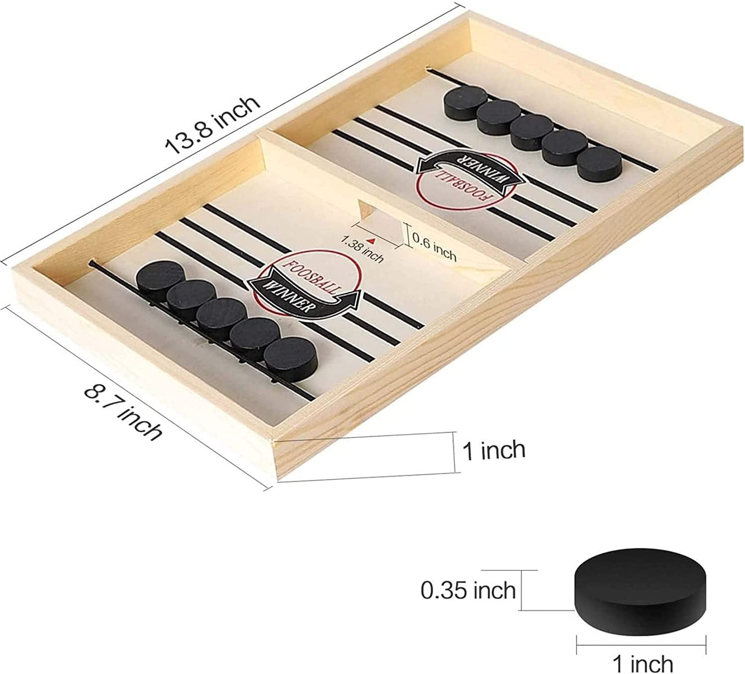  4 Pack Amazing Fun Family Board Games of Backgammon, Card  Shuffler & Cards, Chess Set with A Sling Puck Folding Game. : Toys & Games