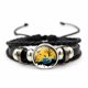thumbnail image 1 of Pesadilla antes de Navidad Pulsera de cuero tejida a mano ajustable con cuentas trenzada, 1 of 6