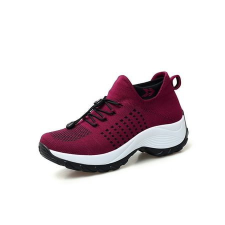 

Tenmix Women s Walking Shoes Slip-on - Sock Sneakers Ladies Nursing Work Mesh Casual Running Jogging Shoes