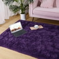 thumbnail image 6 of Lochas Soft Plush Fluffy Rugs Modern Indoor Shaggy Area Rug for Bedroom Living Room Home Decorative Floor Carpet,4'x6',Dark Purple, 6 of 7