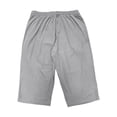 thumbnail image 5 of Timoontee Mens Casual Style Athletic Fit Drawstring Waist Elastic Waist Capri Pants Drawstring Closure Zipper Pockets Gray XXXL, 5 of 6