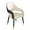 Cream, variant on Upholstered Dining Chairs with Hollow Back,Mid Century Modern Kitchen Chairs Faux Leather Accent Guest Chair with Metal Legs for Guest Reception Room