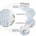 thumbnail image 3 of 54x78 Inch Shower Curtain Decorative Ocean Shell Bathtub Bath Curtains Fabric Waterproof Bathroom Decor, Summer Coastal Seashells Texture Light Blue Small Stall Shower Curtain Set with 12 Hooks, 3 of 7