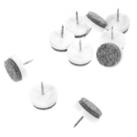 Topbathy 10Pcs Chair Leg Floor Protectors with Nails Assorted Colors Smooth Sliding Noise Reduction