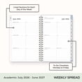 thumbnail image 4 of Blue Sky The Everygirl 2026-2027 Weekly and Monthly Academic Year Planner Calendar, July 2026 - June 2027, 5" x 8", Flexible Cover, Wirebound, Storage Pocket, Stickers, Stratford Coastal, 4 of 10