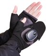 thumbnail image 2 of sunsanly 1 Pair Winter Electric Heated Gloves LCD Display 3 Temps Adjustable USB Rechargeable Thermal Cold Weather Men Women Cycling Electric Fingless Gloves, 2 of 8