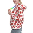 thumbnail image 2 of Sikiie Hand Drawn Strawberry Women's Casual Hoodies Long Sleeve Lightweight Pullover Tops Loose Sweatshirt-Medium, 2 of 7