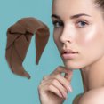 thumbnail image 2 of Unique Bargains 1 Pc Wide Tie Headbands for Women Coffee Color, 2 of 6