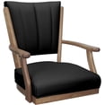 thumbnail image 2 of Leather Classic Counter Solid Wood Bar Stool 26" Seat - Black on Cashew Frame, 2 of 3