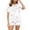 White, variant on TSADFHJI Bath Robes for Women Plus Size 2 Piece Pj Sets Pajamas for Women Prints Short Sleeve Button Shirt and Shorts Pajama Set Xl White