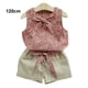 thumbnail image 5 of Jumpingount Conjunto de 2 piezas para niños, chaleco para bebé, pantalones cortos, ropa para niños, ropa de verano para niñas conjuntos de ropa Rosado rojo 120cm, 5 of 6