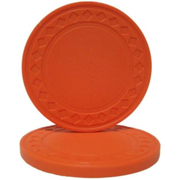 Brybelly BRY001707U 8.5 g Super Diamond Poker Chips, Orange - Pack of 25