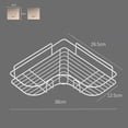 thumbnail image 1 of Estante de almacenamiento para inodoro de hierro forjado adhesivo para el hogar Estante de almacenamiento para inodoro de esquina sin perforaciones para baño, 1 of 2