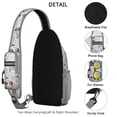 thumbnail image 2 of Geometric dog pattern Abstract dog art Minimalist dog design Print Crossbody Daypack Travel Daypack, Adjustable Shoulder Strap, Lightweight and Durable, Fashionable appearance, Ideal for short trips,, 2 of 3