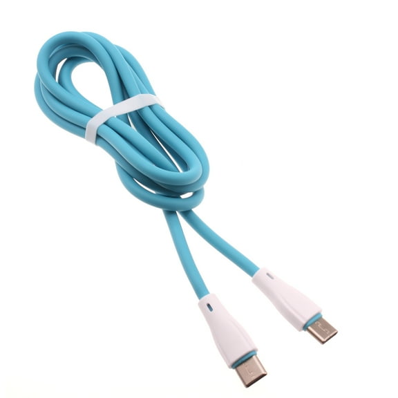 USB-C to Type-C Blue 4ft PD Cable for OnePlus Nord N100/N10 5G Phones - Fast Charger Cord Power Wire Sync [C-to-C] TPE Fast Long L2K Compatible With OnePlus Nord N100/N10 5G
