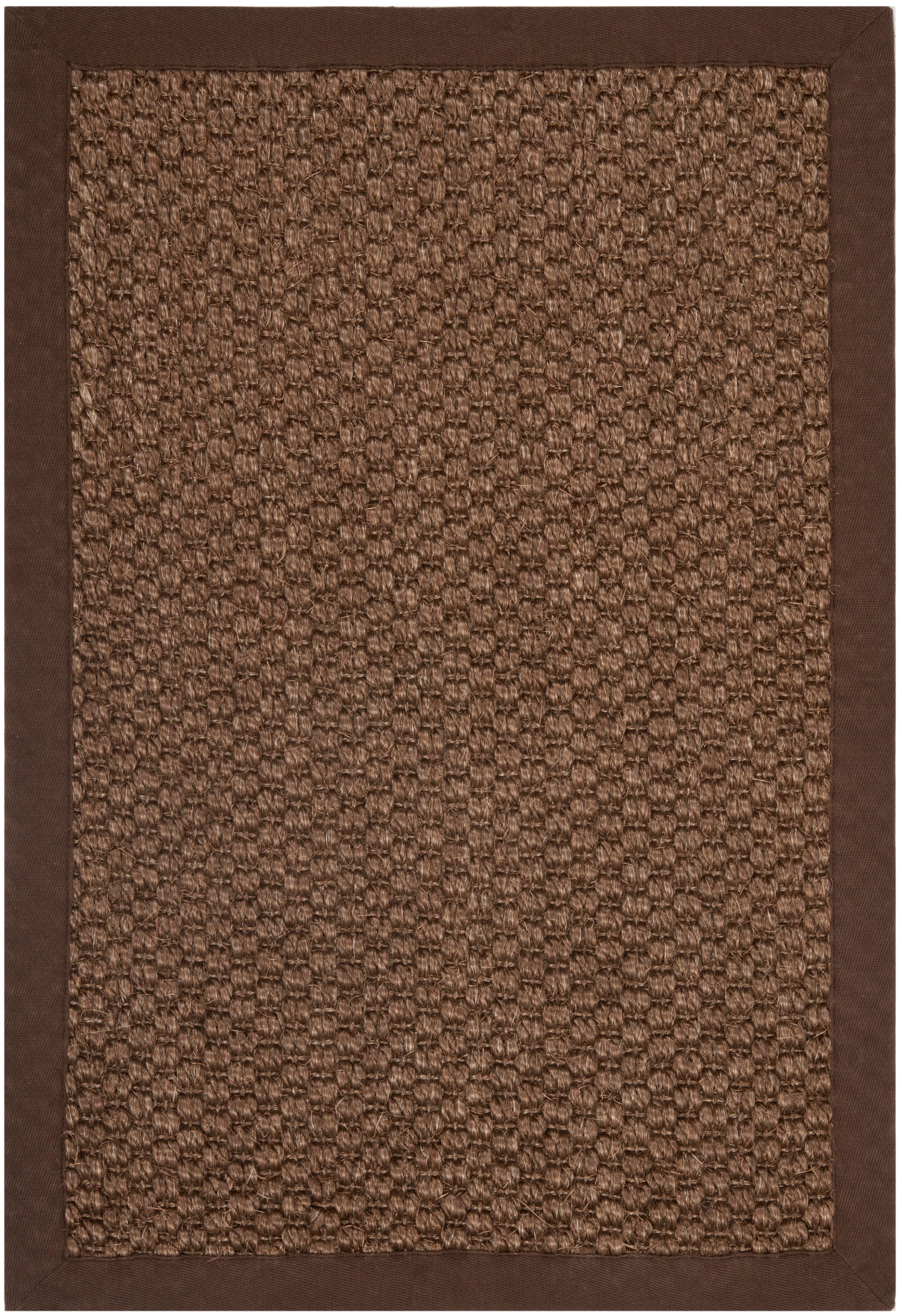 Safavieh Natural Fiber Charlene Bordered Area Rug, Chocolate, 3' x 5'