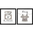 thumbnail image 1 of Great Art Now Wash and Rinse & Hang and Dry by Elizabeth Tyndall, 2 Piece Framed Art Set Each 13"W x 13"H, 1 of 3