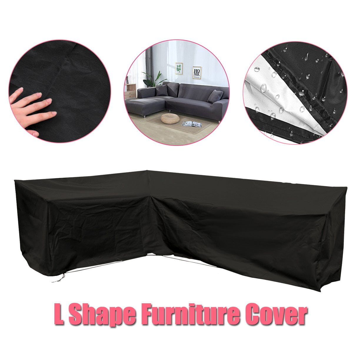 L Shape Corner Sofa Couch Cover Waterproof Sectional Furniture
