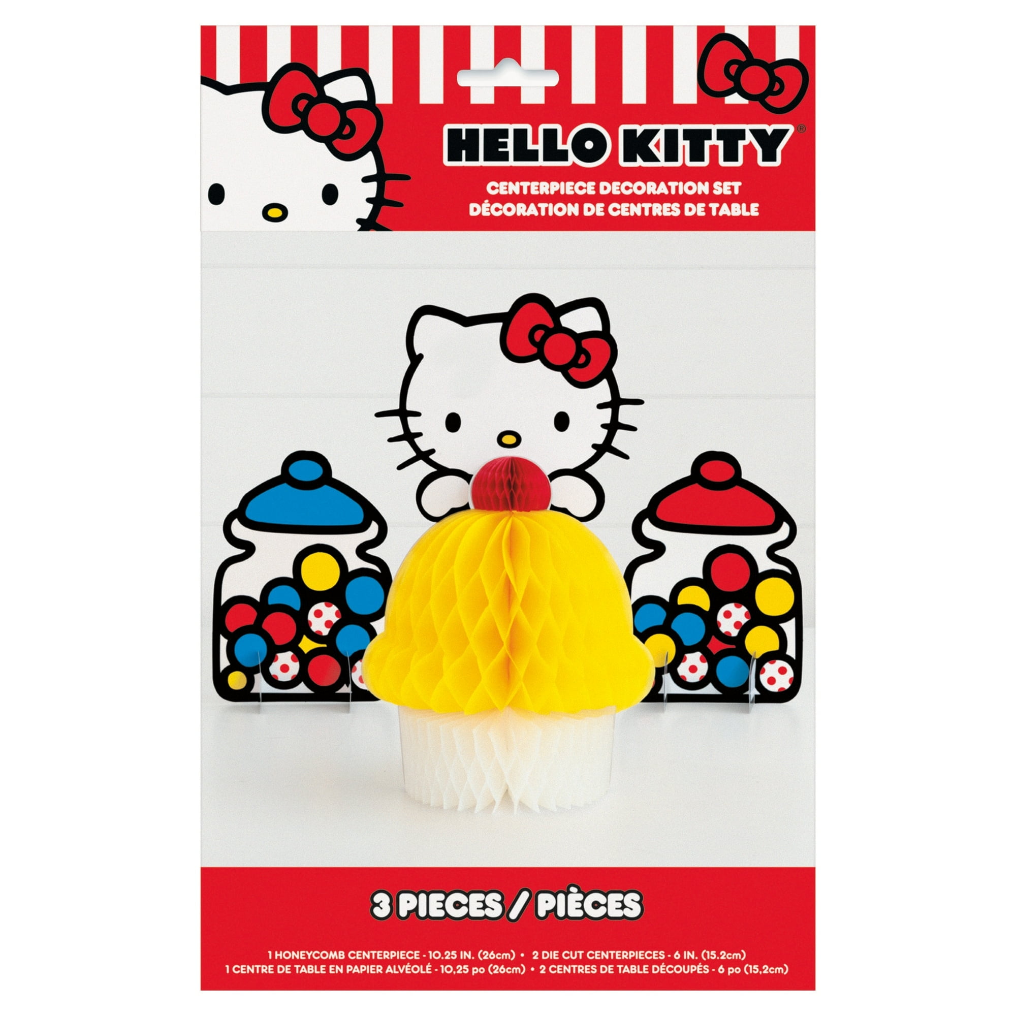 (2 pack) Hello Kitty & Friends Assorted Honeycomb Tissue Centerpieces, 3ct
