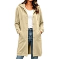 thumbnail image 2 of Miqool Long Hoodies for Women Long Sleeve Button Down Sweatshirts Drawstring Casual Fall Winter Track Jackets with Pockets, 2 of 8