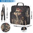 thumbnail image 2 of FORMRS Zipper Binder with Shoulder Strap 2-inch Ring 500 Sheet Capacity File Bag, Skeleton with Flowers Pattern, 2 of 5