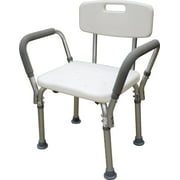 Roscoe Medical BTH-SCBH Adjustable Shower Chair White Pack of 2