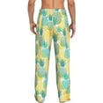 thumbnail image 3 of Uemuo Pineapples1 Pattern Men's Wide Leg Palazzo Lounge Pants with Pockets Light Weight Loose Comfy Casual Pajama Pants-Large, 3 of 9