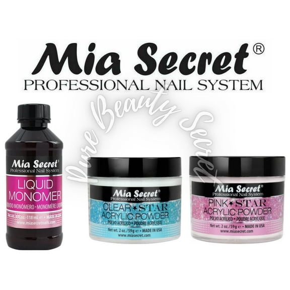 Mia Secret Monomer 4 oz   STAR (Clear/Pink) 2 oz