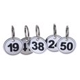 thumbnail image 4 of Aspire ABS Number ID Tags Keychains, Numbered Key Rings, Metal Key Tag Set, Pack of 50, Black 1 to 50, 4 of 6