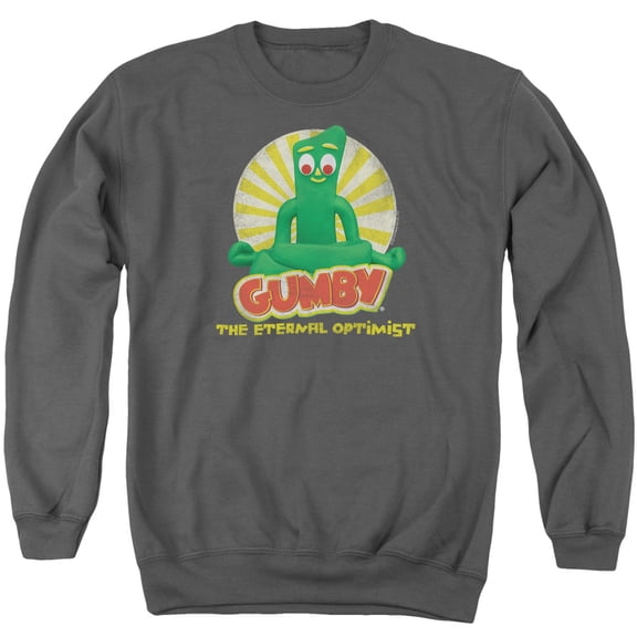 Gumby Optimist Adult Crewneck Sweatshirt Charcoal