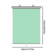 No-Drill Suction Cup Adjustable Roller Shade, High Sunscreen Heat Insulation Light Blocking Window Curtain, Expandable Easy Install Cuttable for Bedroom Office Car RV Window Use, B
