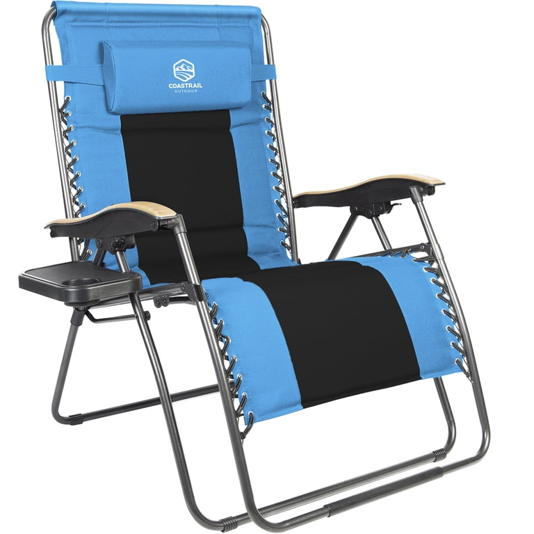 Coastrail Outdoor Oversized Zero Gravity Chair Wood Armrest Padded