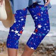 thumbnail image 2 of QATAINLAV Women Cropped Tights Casual High Waisted Capri Leggings Trendy Printed Running Legging Capris Milk Silk Soft Yoga Pants Sales for Today Blue 5XL, 2 of 6
